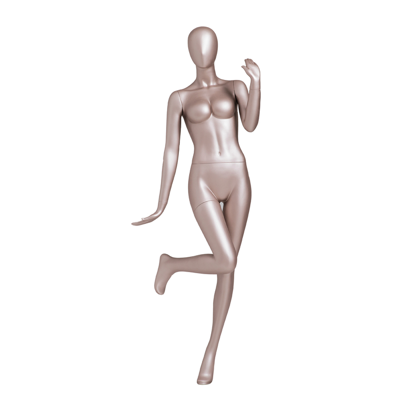 Véritable mannequin féminin à corps complet peinture à la gelée rose-or